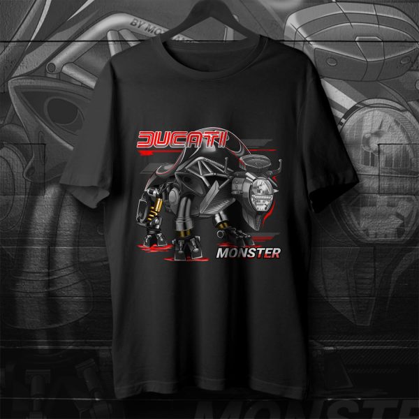 T-shirt Ducati Monster 1200 Bison 2015-2019 R Thrilling Black Merchandise & Clothing