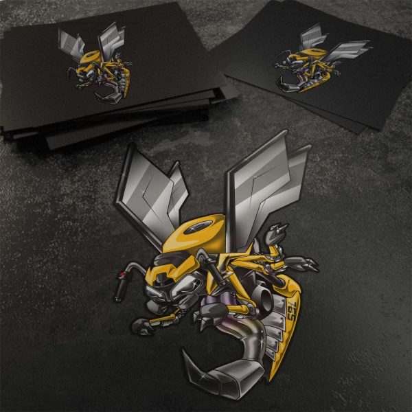 Stickers Triumph Street Triple 765 RS Cosmic Yellow & Carbon Black & Aluminum Silver Wasp, Street Triple 765 Moto2 Clothing, Triumph Street Triple Merchandise for Bikers