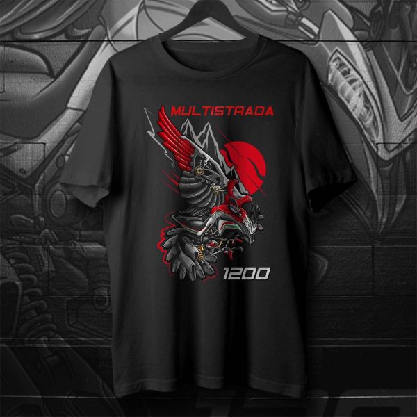 T-shirt Ducati Multistrada 1200 Raven Tricolor, Ducati Multistrada Merchandise