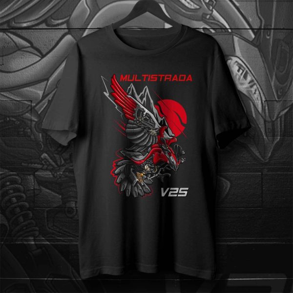T-shirt Ducati Multistrada V2 Raven S Red, Ducati Multistrada Merchandise