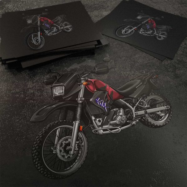 Stickers Kawasaki KLR650C 1998-2001 Candy Persimmon Red, Kawasaki KLR650 Merchandise, Kawasaki KLR650C Clothing
