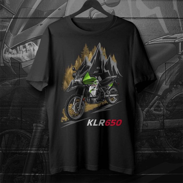 T-shirt Kawasaki KLR 650 2008 Candy Lime Green, Kawasaki KLR650 Merchandise, Kawasaki KLR650E Clothing