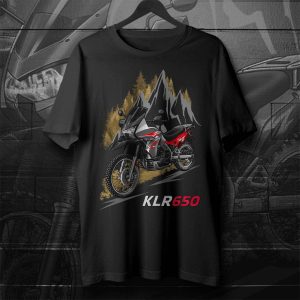 T-shirt Kawasaki KLR 650 2008 Sunbeam Red, Kawasaki KLR650 Merchandise, Kawasaki KLR650E Clothing