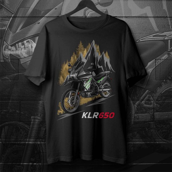 T-shirt Kawasaki KLR 650 2009 Ebony, Kawasaki KLR650 Merchandise, Kawasaki KLR650E Clothing