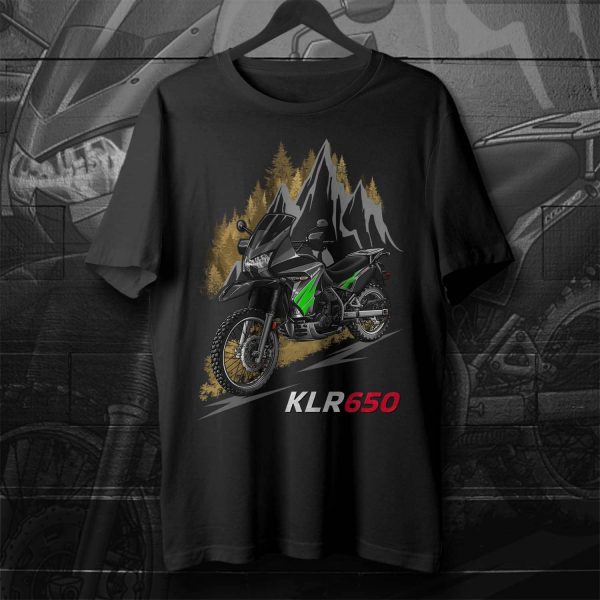T-shirt Kawasaki KLR 650 2010 Ebony, Kawasaki KLR650 Merchandise, Kawasaki KLR650E Clothing