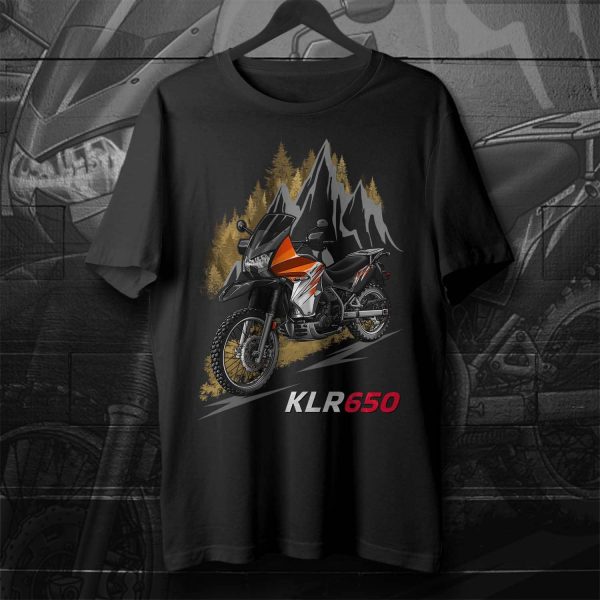 T-shirt Kawasaki KLR 650 2011 Candy Burnt Orange & Galaxy Silver, Kawasaki KLR650 Merchandise, Kawasaki KLR650E Clothing