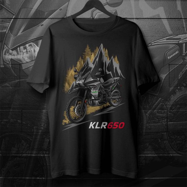 T-shirt Kawasaki KLR 650 2014-2015 Metallic Flat Raw Graystone & Ebony, Kawasaki KLR650 Merchandise, Kawasaki KLR650E Clothing