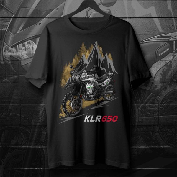 T-shirt Kawasaki KLR 650 2016-2018 Matrix Camo Gray, Kawasaki KLR650 Merchandise, Kawasaki KLR650E Clothing