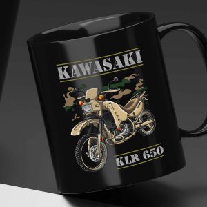 Black Mug Kawasaki KLR650 Diesel Military Sand, Kawasaki KLR650 Merchandise