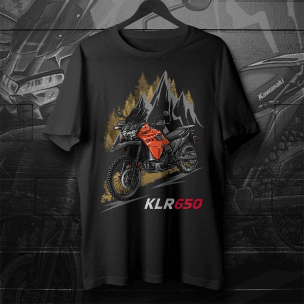 T-shirt Kawasaki KLR650 Pearl Lava Orange, Kawasaki KLR650 Merchandise
