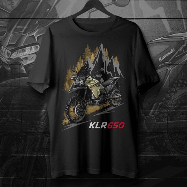 T-shirt Kawasaki KLR650 Pearl Sand Khaki, Kawasaki KLR650 Merchandise