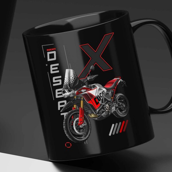 Black Mug Ducati DesertX 2024 Rally, Ducati DesertX Merchandise
