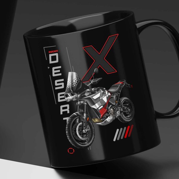 Black Mug Ducati DesertX RR22, Ducati DesertX Merchandise