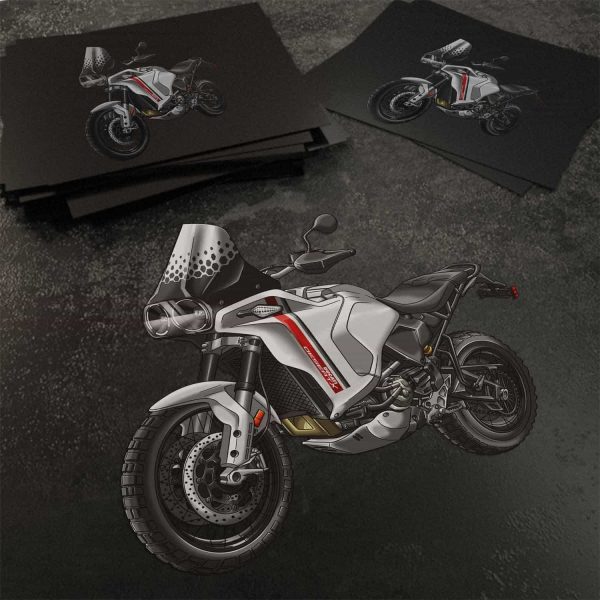 Stickers Ducati DesertX Star white Silk, Ducati DesertX Merchandise