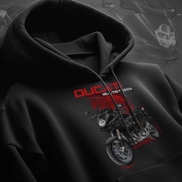 Hoodie Ducati Multistrada 1000 DS Black, Multistrada 620/1000/1100 Clothing, Ducati Multistrada Merchandise