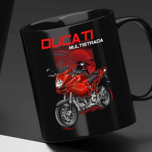 Black Mug Ducati Multistrada 1000 DS Red, Multistrada 620/1000/1100 Clothing, Ducati Multistrada Merchandise