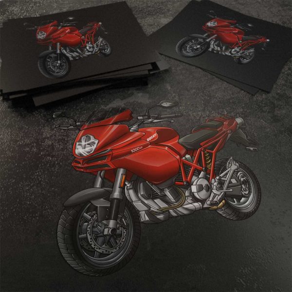 Stickers Ducati Multistrada 1000 DS Red, Multistrada 620/1000/1100 Clothing, Ducati Multistrada Merchandise