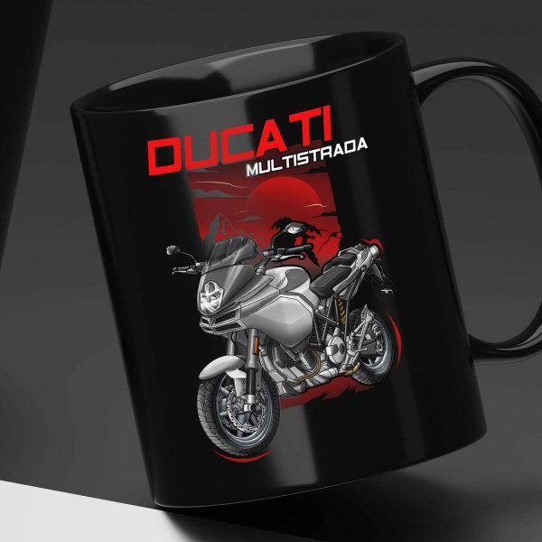 Black Mug Ducati Multistrada 1000 DS Silver, Multistrada 620/1000/1100 Clothing, Ducati Multistrada Merchandise