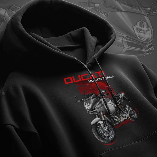 Hoodie Ducati Multistrada 1000 DS Silver, Multistrada 620/1000/1100 Clothing, Ducati Multistrada Merchandise
