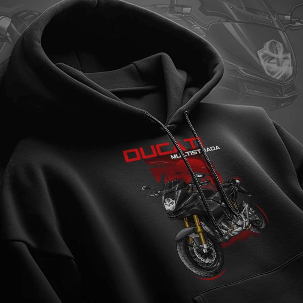 Hoodie Ducati Multistrada 1000S DS Black, Multistrada 620/1000/1100 Clothing, Ducati Multistrada Merchandise