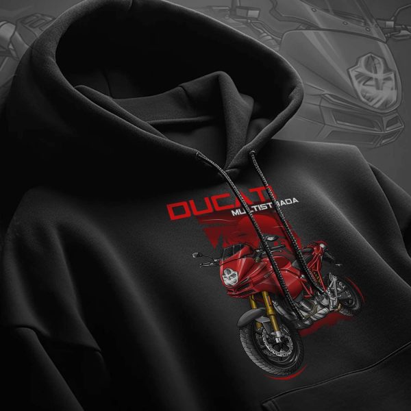 Hoodie Ducati Multistrada 1000S DS Red, Multistrada 620/1000/1100 Clothing, Ducati Multistrada Merchandise