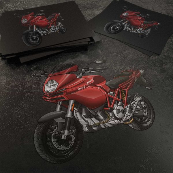 Stickers Ducati Multistrada 1100 DS Red, Multistrada 620/1000/1100 Clothing, Ducati Multistrada Merchandise