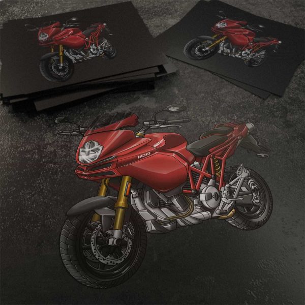Stickers Ducati Multistrada 1100S DS Red, Multistrada 620/1000/1100 Clothing, Ducati Multistrada Merchandise