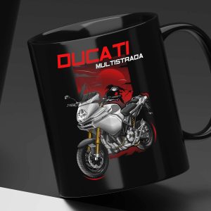 Black Mug Ducati Multistrada 1100S DS White, Multistrada 620/1000/1100 Clothing, Ducati Multistrada Merchandise
