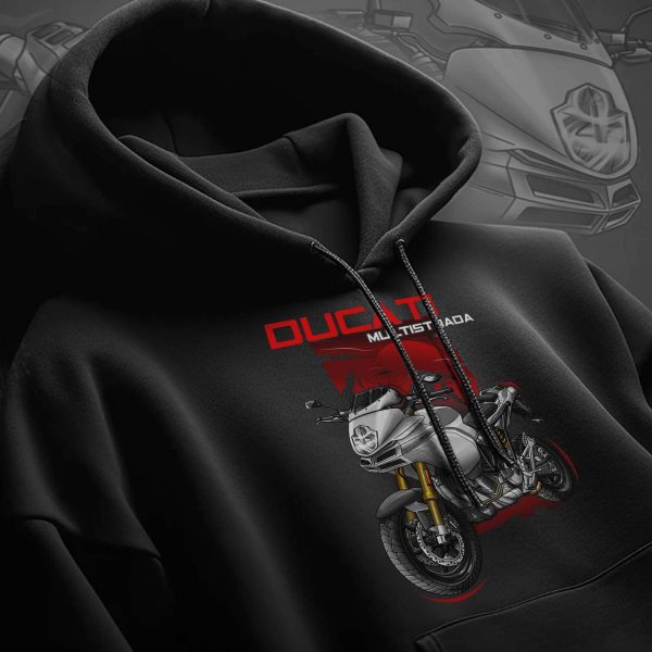 Hoodie Ducati Multistrada 1100S DS White, Multistrada 620/1000/1100 Clothing, Ducati Multistrada Merchandise