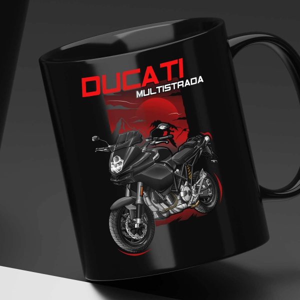 Black Mug Ducati Multistrada 620 Matte Black, Multistrada 620/1000/1100 Clothing, Ducati Multistrada Merchandise
