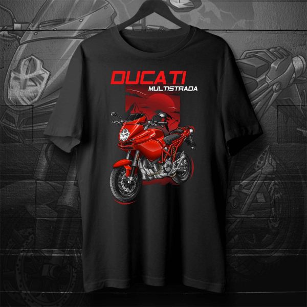 T-shirt Ducati Multistrada 620 Red & Red Frame, Multistrada 620/1000/1100 Clothing, Ducati Multistrada Merchandise