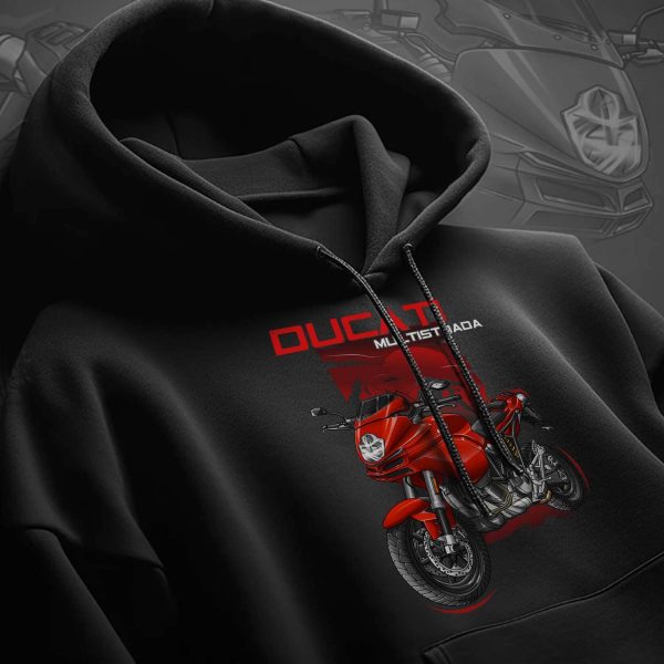 Hoodie Ducati Multistrada 620 Red, Multistrada 620/1000/1100 Clothing, Ducati Multistrada Merchandise