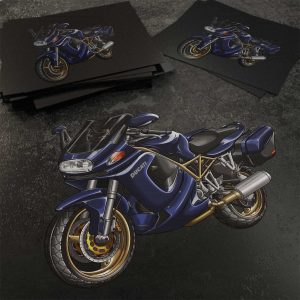 Stickers Ducati ST2 Blue Metallic + Saddlebags, Ducati ST Merchandise, ST2 Clothing