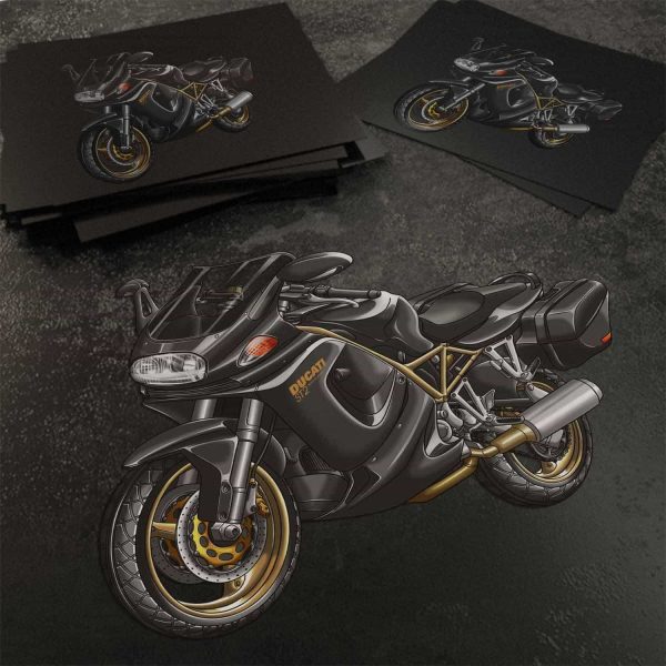 Stickers Ducati ST2 Gross Black + Saddlebags, Ducati ST Merchandise, ST2 Clothing