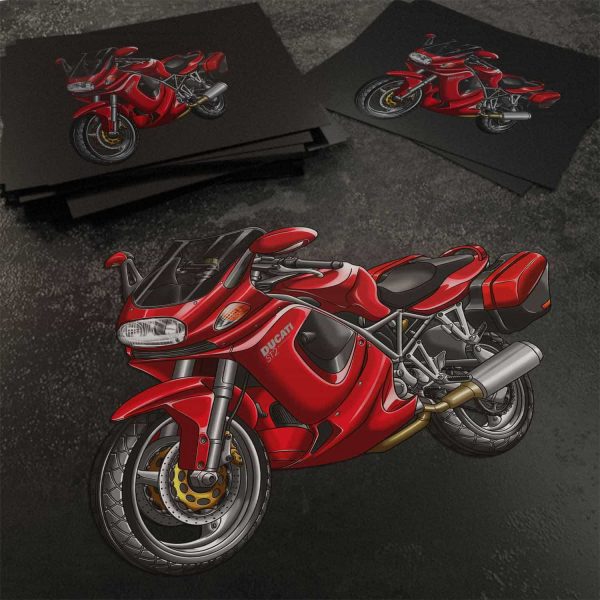 Stickers Ducati ST2 Red + Saddlebags, Ducati ST Merchandise, ST2 Clothing
