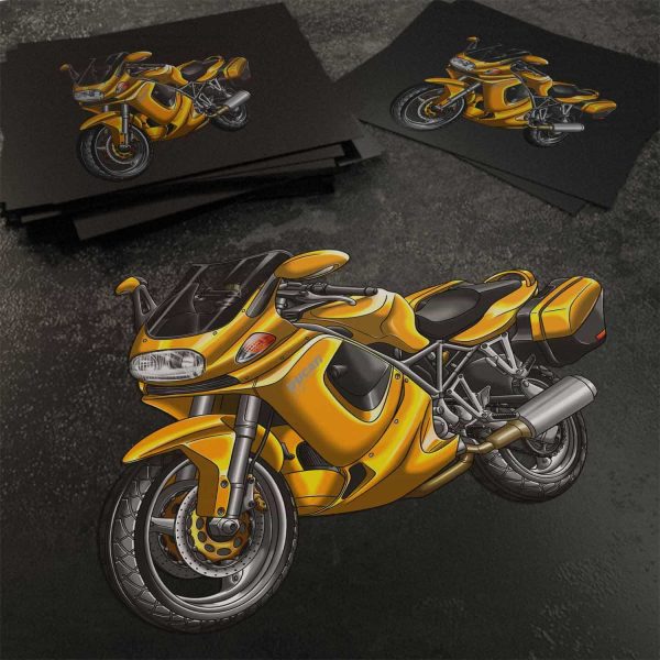 Stickers Ducati ST2 Yellow + Saddlebags, Ducati ST Merchandise, ST2 Clothing