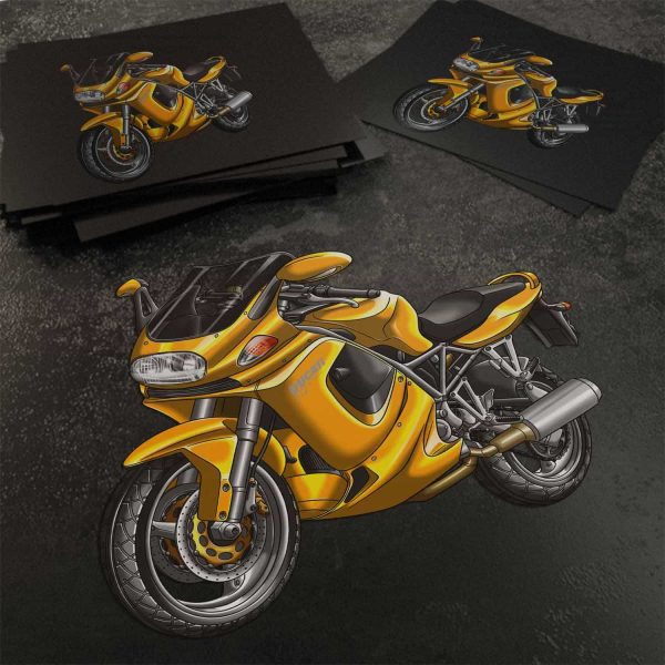 Stickers Ducati ST2 Yellow, Ducati ST Merchandise, ST2 Clothing