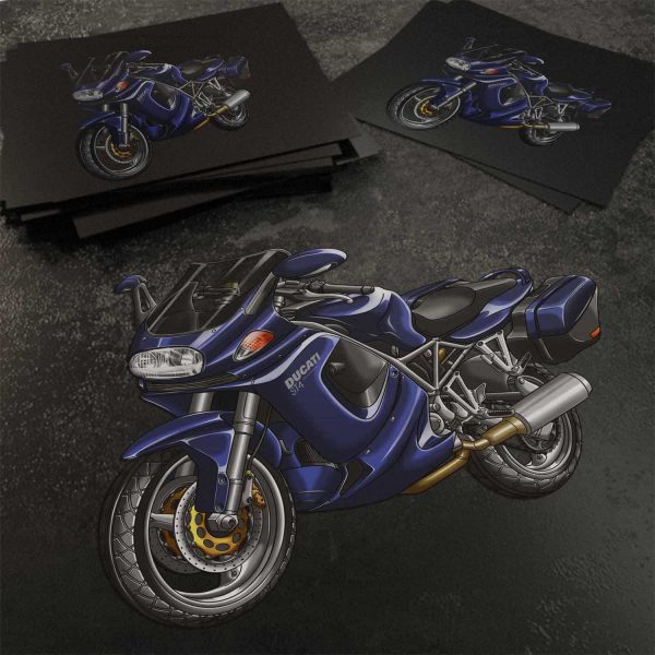 Stickers Ducati ST4 Blue + Saddlebags, Ducati ST Merchandise, ST4 Clothing