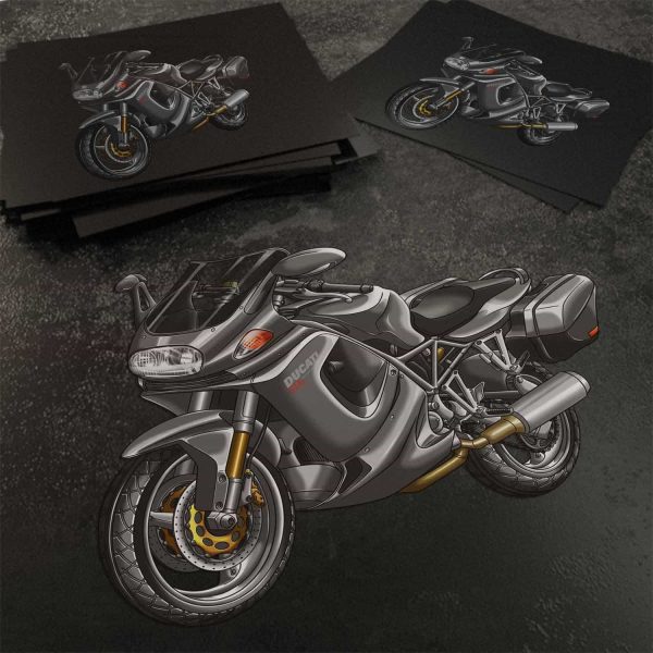 Stickers Ducati ST4 S Gray Metallic + Saddlebags, Ducati ST Merchandise, ST4 Clothing