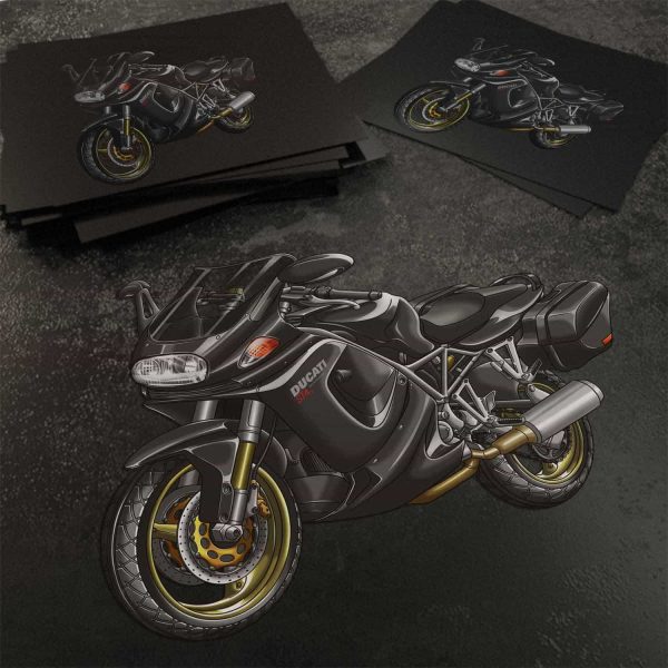 Stickers Ducati ST4 S Gross Black + Saddlebags, Ducati ST Merchandise, ST4 Clothing
