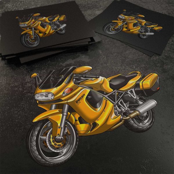 Stickers Ducati ST4 Yellow + Saddlebags, Ducati ST Merchandise, ST4 Clothing
