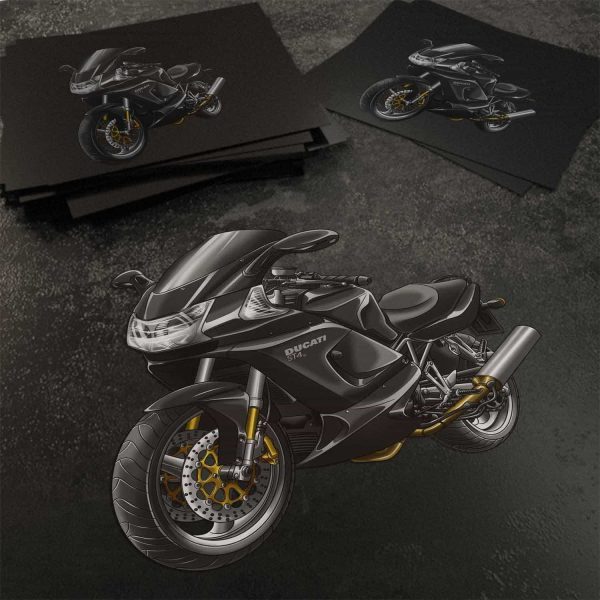 Stickers Ducati ST4S Gloss Black + Saddlebags, Ducati ST Merchandise, ST4S Clothing