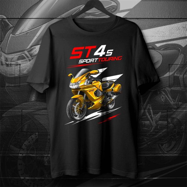 T-shirt Ducati ST4S Yellow + Saddlebags, Ducati ST Merchandise, ST4S Clothing