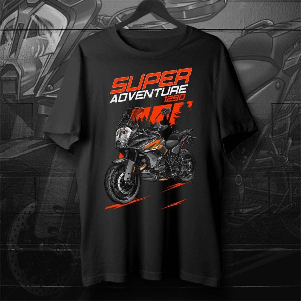 T-shirt KTM 1290 Super Adventure S 2021-2022 Gray Orange, Super Adventure 1290 Clothing, KTM 1290 Super Adventure Merchandise for ADV Riders
