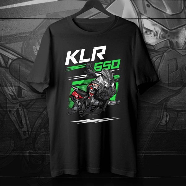 T-shirt Kawasaki KLR 650 Pig 2008 Sunbeam Red, Kawasaki KLR650 Merchandise, Kawasaki KLR650E Clothing 2008-2018