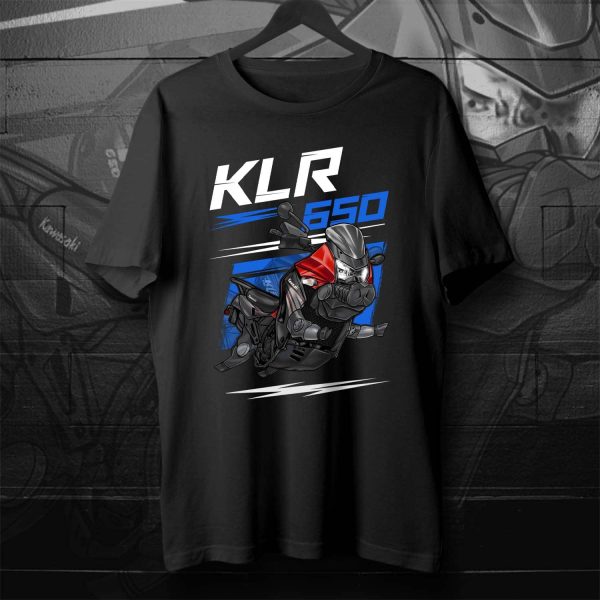T-shirt Kawasaki KLR 650 Pig 2010 Candy Persimmon Red, Kawasaki KLR650 Merchandise, Kawasaki KLR650E Clothing 2008-2018