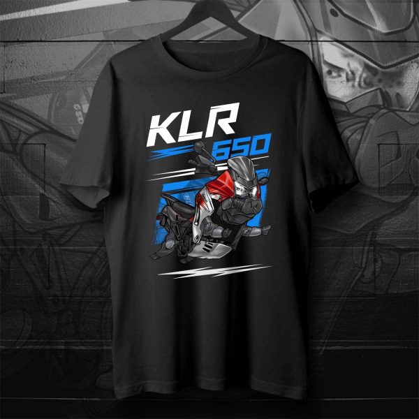 T-shirt Kawasaki KLR 650 Pig 2011 Candy Burnt Orange & Galaxy Silver, Kawasaki KLR650 Merchandise, Kawasaki KLR650E Clothing 2008-2018