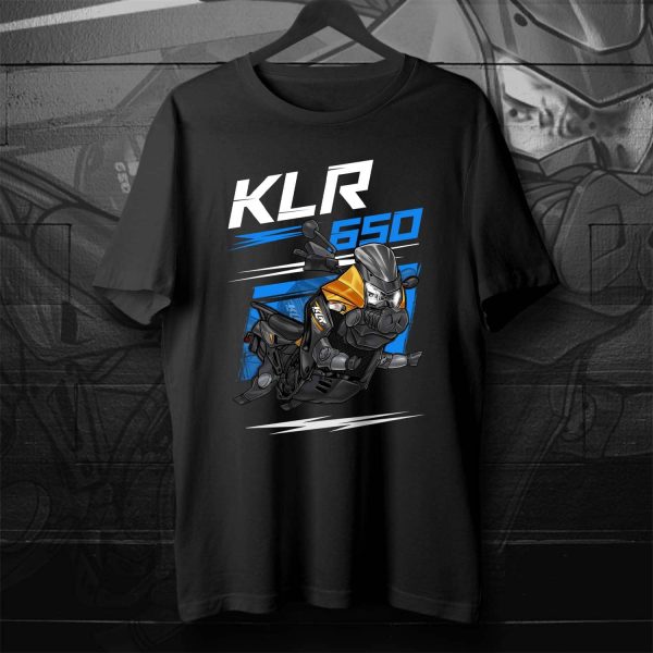 T-shirt Kawasaki KLR 650 Pig 2013 Pearl Solar Yellow, Kawasaki KLR650 Merchandise, Kawasaki KLR650E Clothing 2008-2018