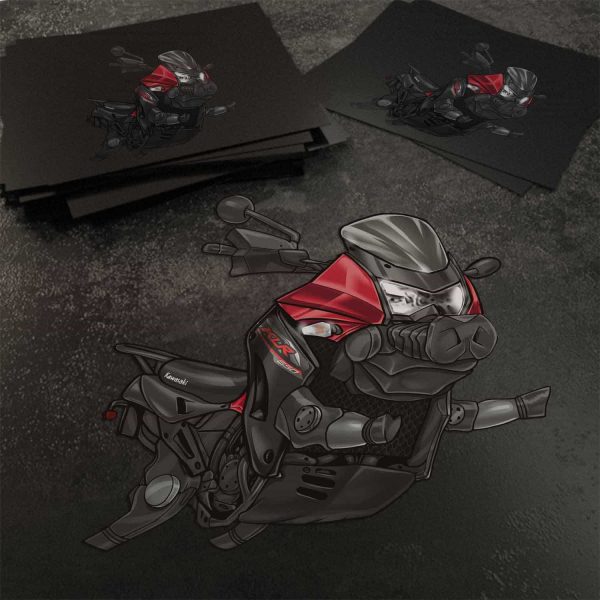 Stickers Kawasaki KLR 650 Pig 2017 Candy Persimmon Red, Kawasaki KLR650 Merchandise, Kawasaki KLR650E Clothing 2008-2018