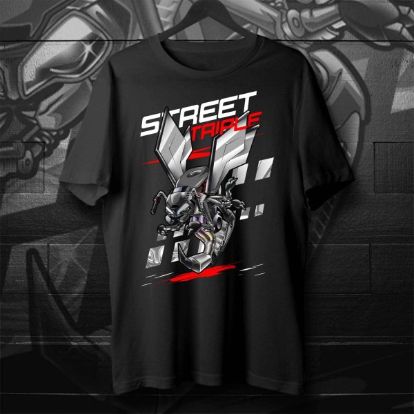 T-shirt Triumph Street Triple Wasp RS Silver Ice 2022, Street Triple 660S & 765R/RS Clothing, Triumph Street Triple Merchandise for Bikers